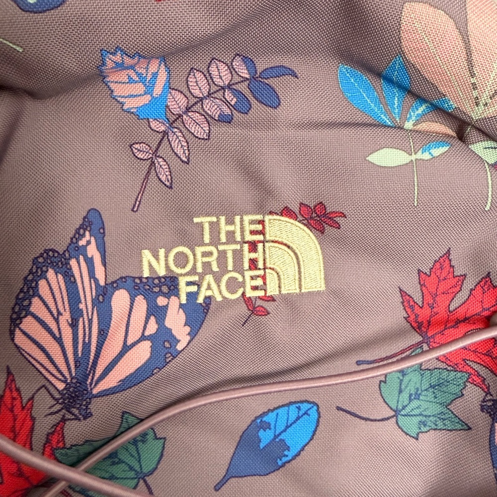 The North Face Mauve Floral & Butterfly Backpack - Picture 2 of 12